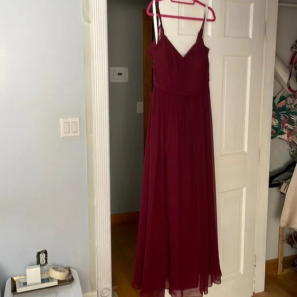 Azazie | Dresses | Azazie Bridesmaid Dress Chiffon Cabernet Color | Poshmark